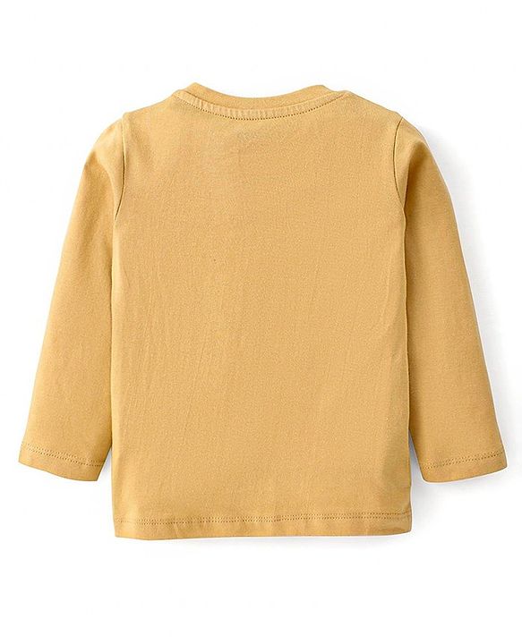 Babyhug Disney Single Jersey Knit Full Sleeves T-Shirts Lion King Graphics Pack of 3 - Beige Red & Yellow