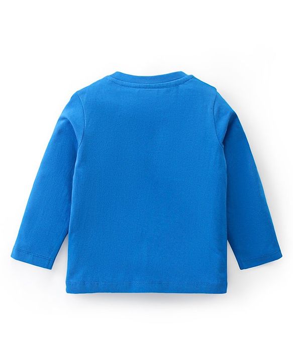 Babyhug Cotton Knit Full Sleeve Night Suit with Animals Print - Blue