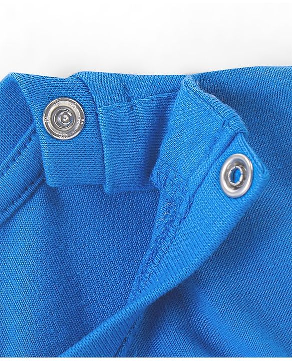 Babyhug Cotton Knit Full Sleeves Night Suit Skaters Print - Blue