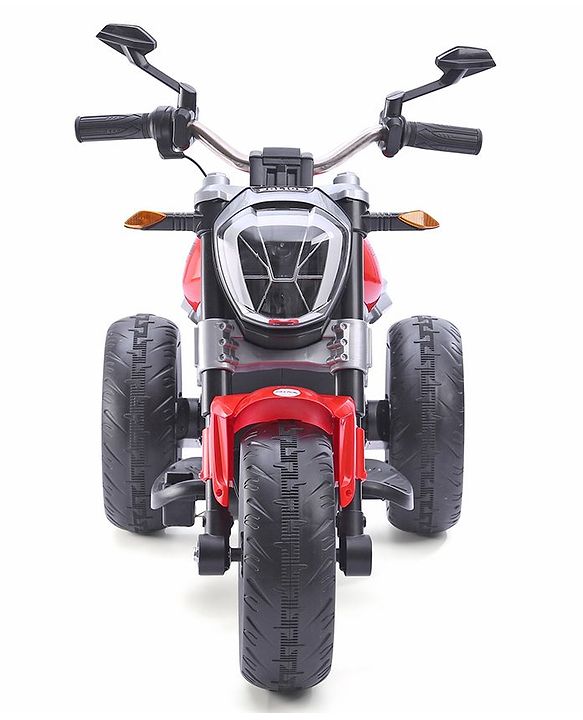 Babyhug Super Harley Kids Three Wheel Battery Operated Ride on Bike With Music & Lights - Red