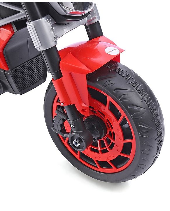 Babyhug Super Harley Kids Three Wheel Battery Operated Ride on Bike With Music & Lights - Red
