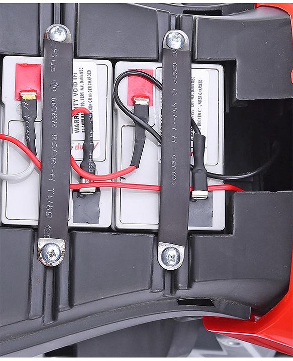 Babyhug Super Harley Kids Three Wheel Battery Operated Ride on Bike With Music & Lights - Red