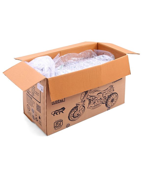 Babyhug Super Harley Kids Three Wheel Battery Operated Ride on Bike With Music & Lights - Red