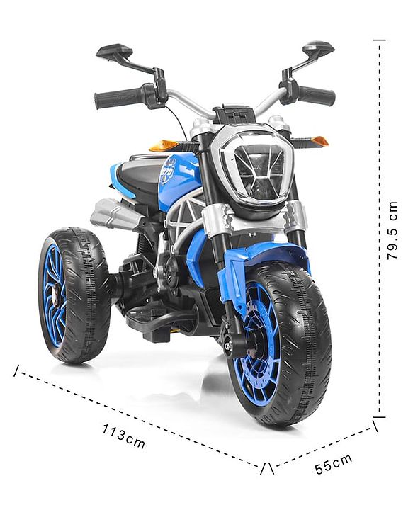 Babyhug Super Harley Kids Three Wheel Battery Operated Ride on Bike With Music & Lights - Red