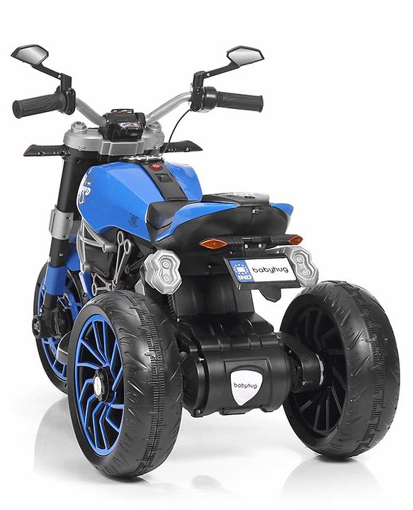 Babyhug Super Harley Kids Three Wheel Battery Operated Ride on Bike With Music & Lights - Red