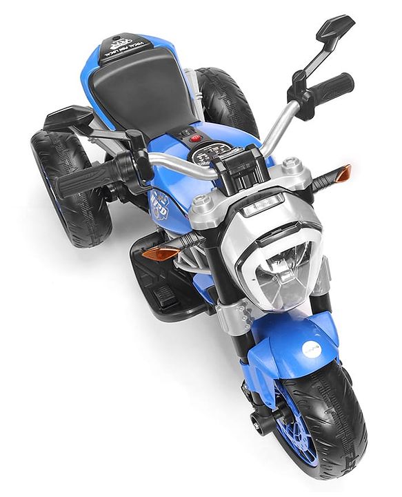 Babyhug Super Harley Kids Three Wheel Battery Operated Ride on Bike With Music & Lights - Red