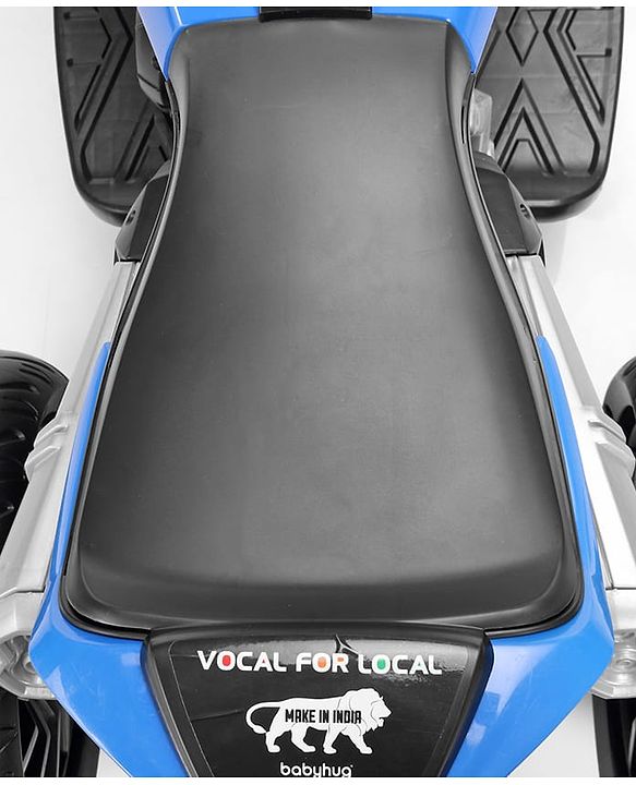 Babyhug Super Harley Kids Three Wheel Battery Operated Ride on Bike With Music & Lights - Red