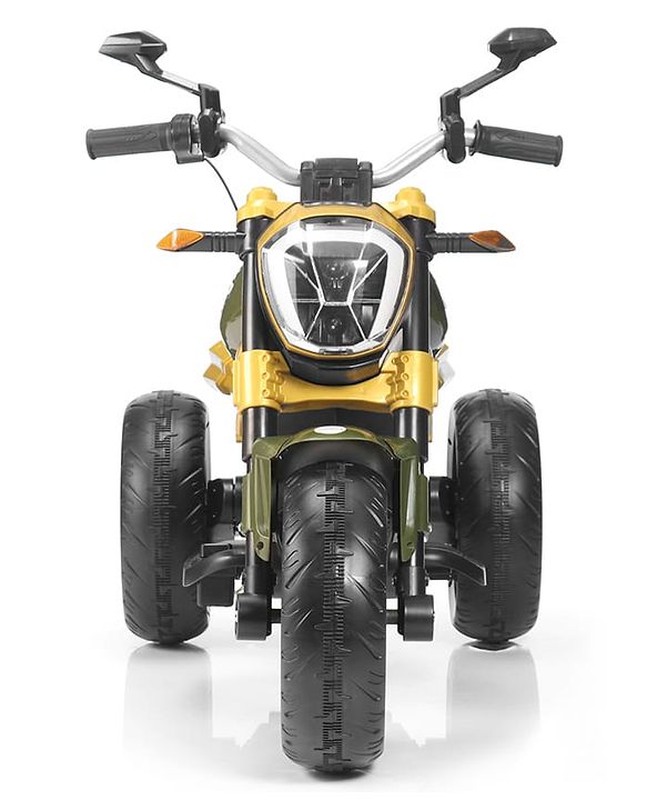 Babyhug Super Harley Kids Three Wheel Battery Operated Ride on Bike With Music & Lights - Golden