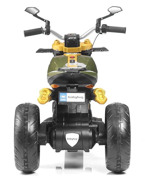 Babyhug Super Harley Kids Three Wheel Battery Operated Ride on Bike With Music & Lights - Golden