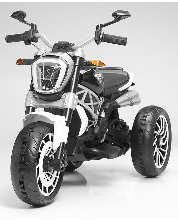 Babyhug Super Harley Kids Three Wheel Battery Operated Ride on Bike With Music & Lights - Red