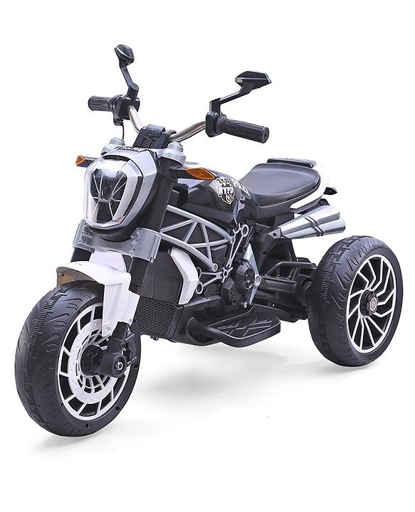 Babyhug Super Harley Kids Three Wheel Battery Operated Ride on Bike With Music & Lights - Red