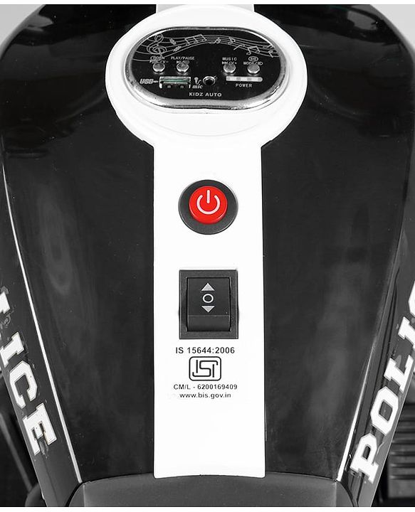 Babyhug Super Harley Kids Three Wheel Battery Operated Ride on Bike With Music & Lights - Red