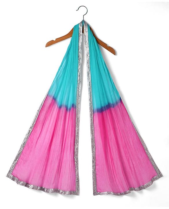 Pine Kids Cotton Woven Three Fourth Sleeves Kurta & Churidar with Dupatta Set Floral Print - Pink
