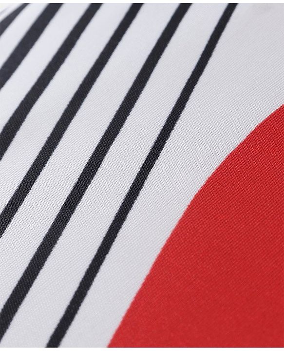 Pine Active Knit Half Sleeves T-Shirt With Colour Block & Text Print - Multi Colour