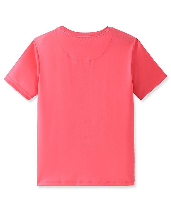 Pine Active Knit Half Sleeves Cycle Printed T-Shirt - Red