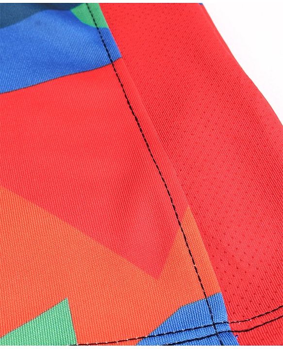 Pine Active Half Sleeves Abstract Printed T-Shirt - Multicolor