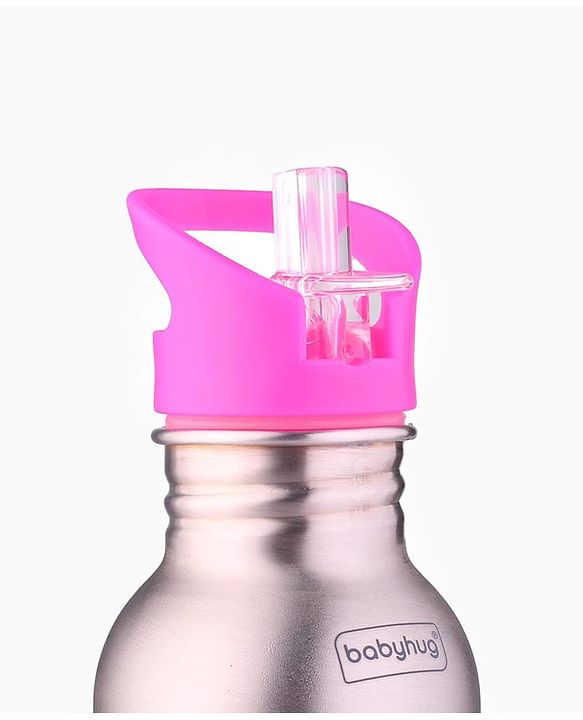 Babyhug Unicorn Theme Stainless Steel Color Changing Magic Bottle Pink |Leak Resistant|BPA Free|Rust Proof|600 ml