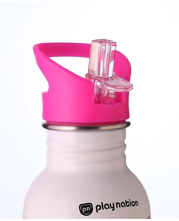 Babyhug Unicorn Theme Stainless Steel Color Changing Magic Bottle Pink |Leak Resistant|BPA Free|Rust Proof|600 ml
