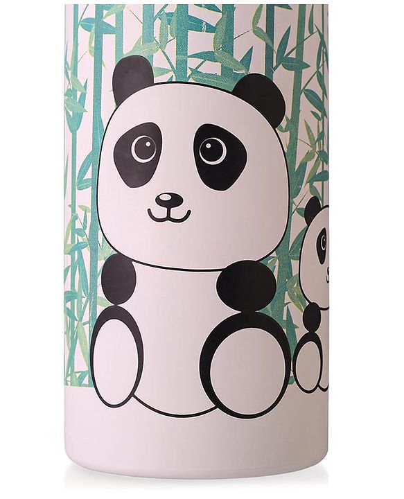 Babyhug Panda Theme Stainless Steel Color Changing Magic Bottle White|Leak Resistant|BPA Free|Rust Proof|600 ml