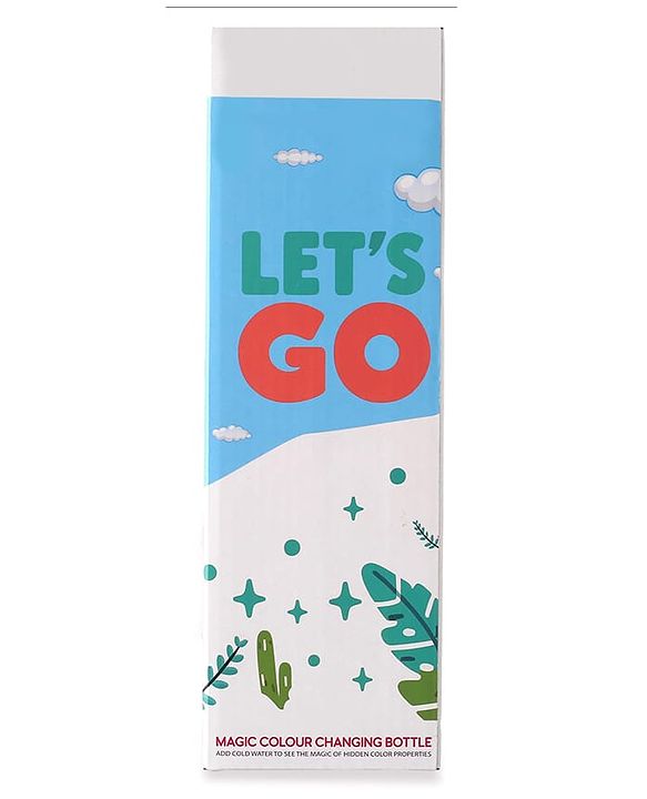 Babyhug Panda Theme Stainless Steel Color Changing Magic Bottle White|Leak Resistant|BPA Free|Rust Proof|600 ml