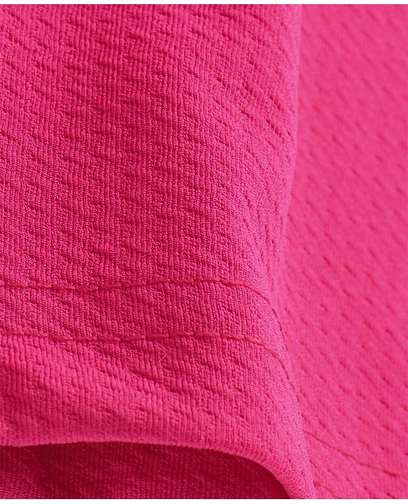 Pine Kids Woven Half Sleeves Solid Top - Magenta