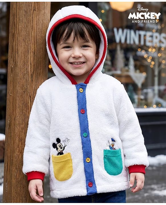 Babyhug Full Sleeves Hooded Padded Quilted Jacket Dino Print -  Navy Blue