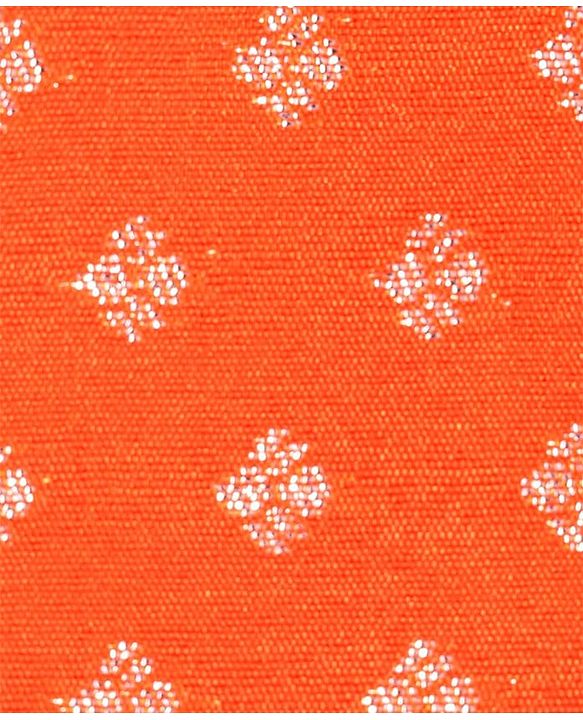 Babyhug Woven Sleeveless Foil Printed Choli Lehenga & Dupatta Set with Tassles & Lace Detailing - Orange