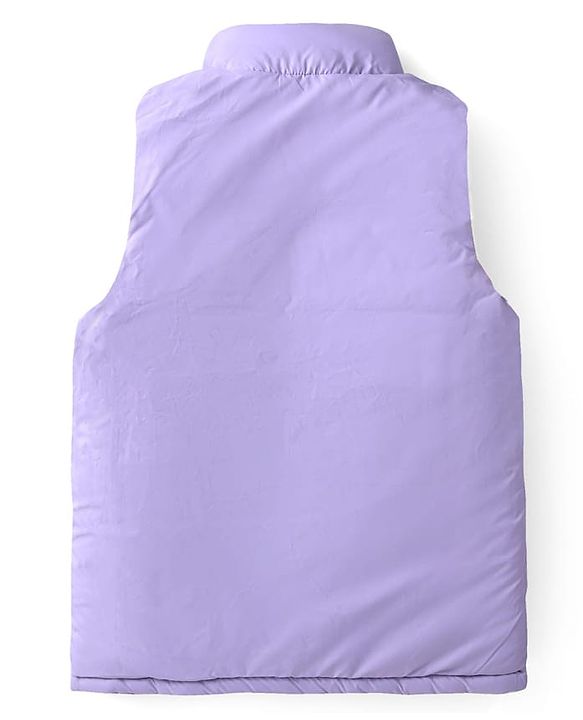 Pine Kids Woven Sleeveless Reversible Padded Jacket with solid colour   - Plum