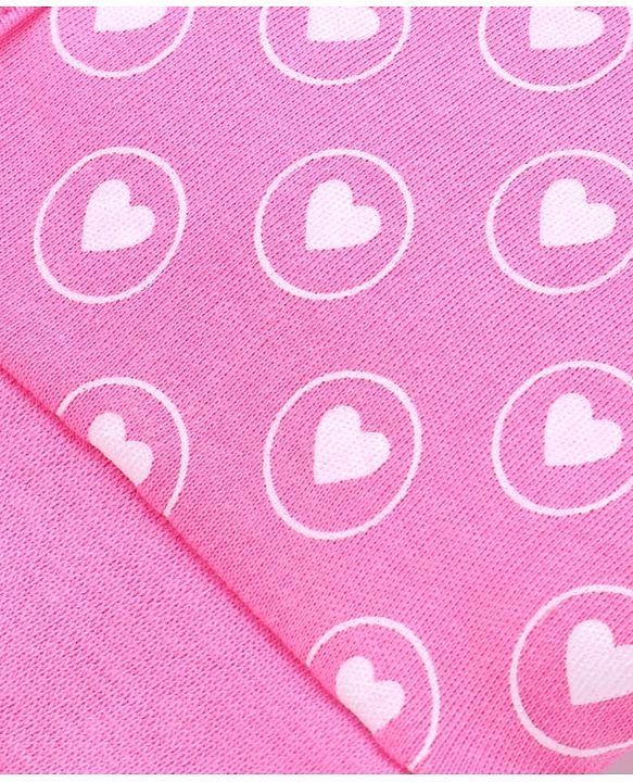Babyhug 100% Cotton Bonnet Bonnet Caps With Hearts & Polka Dots Print Pack Of 2 - Light Green & Pink