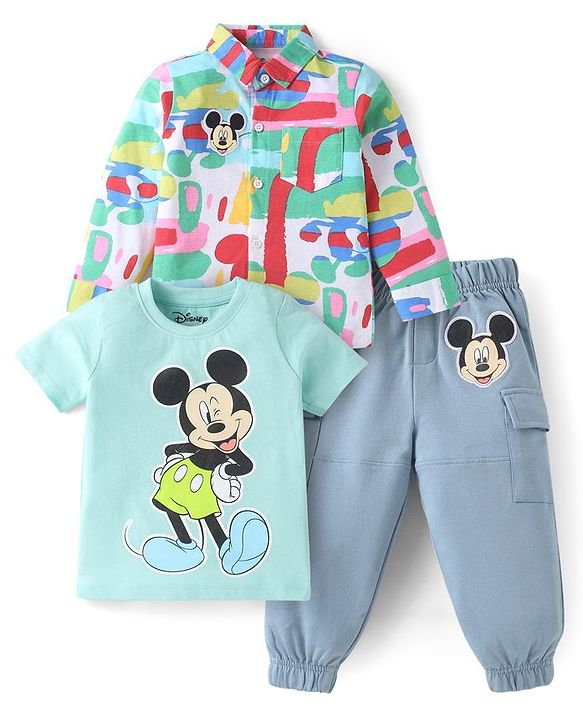 Babyhug Full Sleeves Cotton Checks Shirt - Orange Blue