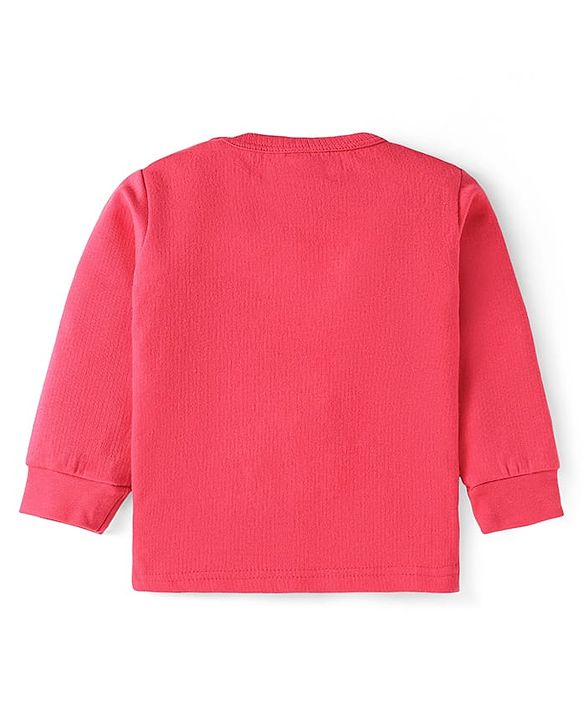 Babyhug Full Sleeves Solid Colour Thermal Pullover Vests & Pant Set - Red