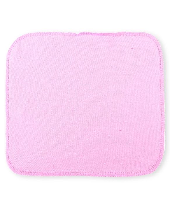 Babyhug Cotton Knit Hand & Face Towels Pack of 6- Baby Pink & Dark Pink