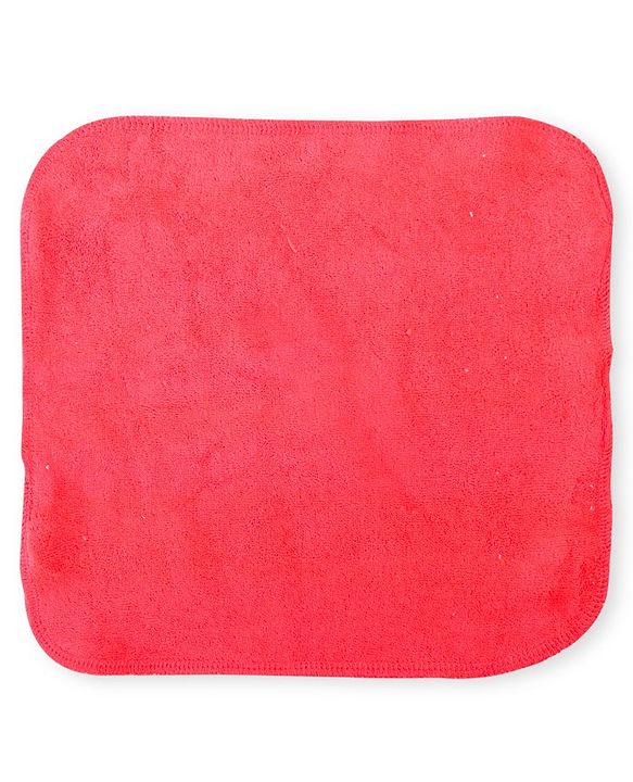 Babyhug Cotton Knit Hand and Face Towels Pack of 6 - Dark Pink