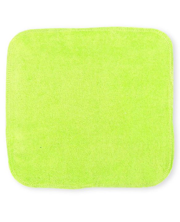 Babyhug Cotton Knit Wash cloth Pack of 6 - Green Pink & Light Blue