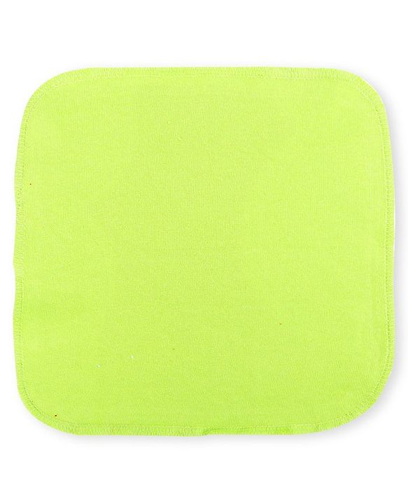 Babyhug Cotton Knit Wash cloth Pack of 6 - Green Pink & Light Blue