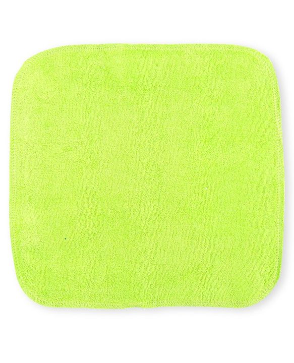 Babyhug Cotton Knit Wash cloth Pack of 6 - Green Pink & Light Blue