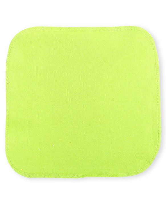 Babyhug Cotton Knit Wash cloth Pack of 6 - Green Pink & Light Blue