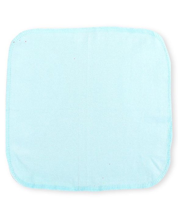 Babyhug Cotton Knit Wash cloth Pack of 6 - Green Pink & Light Blue