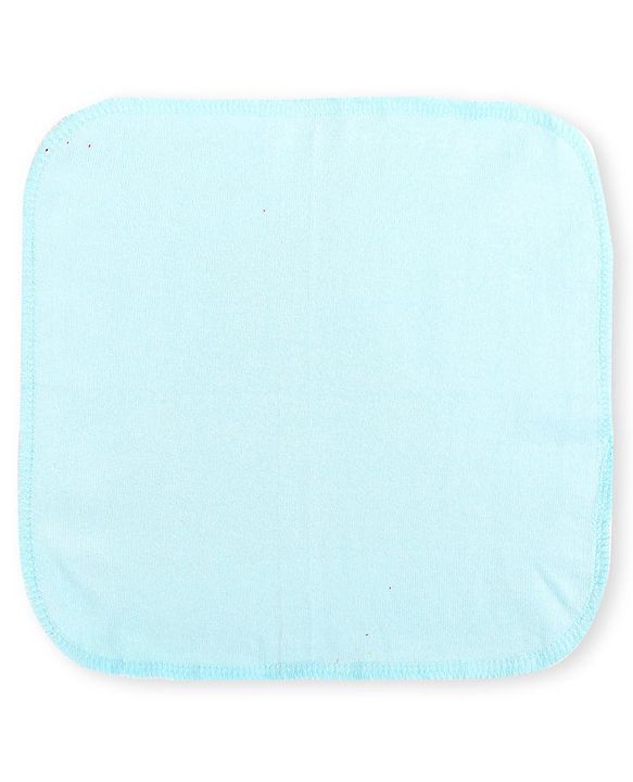 Babyhug Cotton Knit Wash cloth Pack of 6 - Green Pink & Light Blue