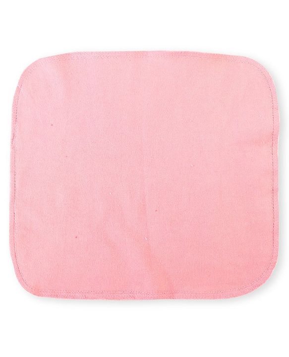 Babyhug Cotton Knit Wash cloth Pack of 6 - Green Pink & Light Blue