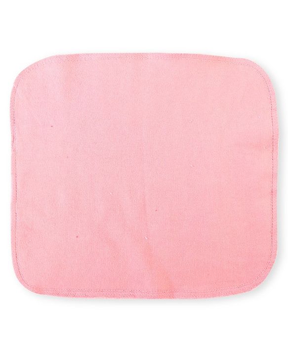 Babyhug Cotton Knit Wash cloth Pack of 6 - Green Pink & Light Blue