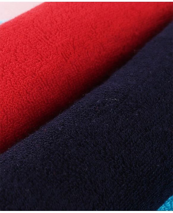 Babyhug Cotton Knit Solid Wash cloth L 25.4 x B 25.4 cm Pack Of 6 - Red & Black