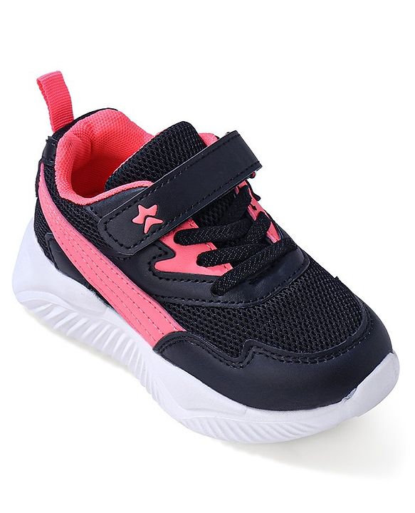Cute Walk by Babyhug Sneakers With Velcro Closure Solid- Black