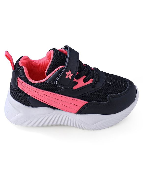 Cute Walk by Babyhug Sneakers With Velcro Closure Solid- Black