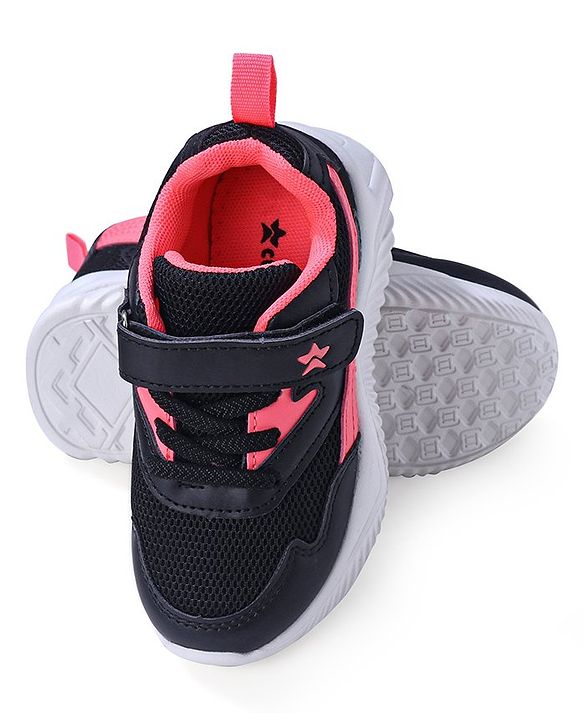 Cute Walk by Babyhug Sneakers With Velcro Closure Solid- Black