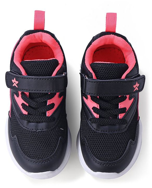 Cute Walk by Babyhug Sneakers With Velcro Closure Solid- Black