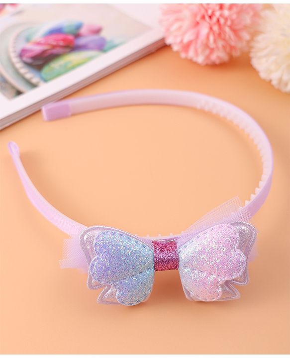 Babyhug Hair Accessories Combo Sets with Butterfly Applique Free Size Pack of 3 - Purple