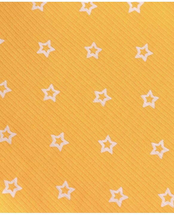Babyhug  Full Sleeves Thermal T-Shirt Vest & Pant Set with Star Print - Yellow