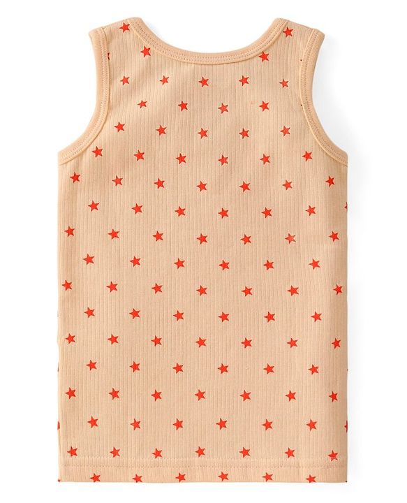 Babyhug Full Sleeves Thermal Wear Set Star Print - Yellow