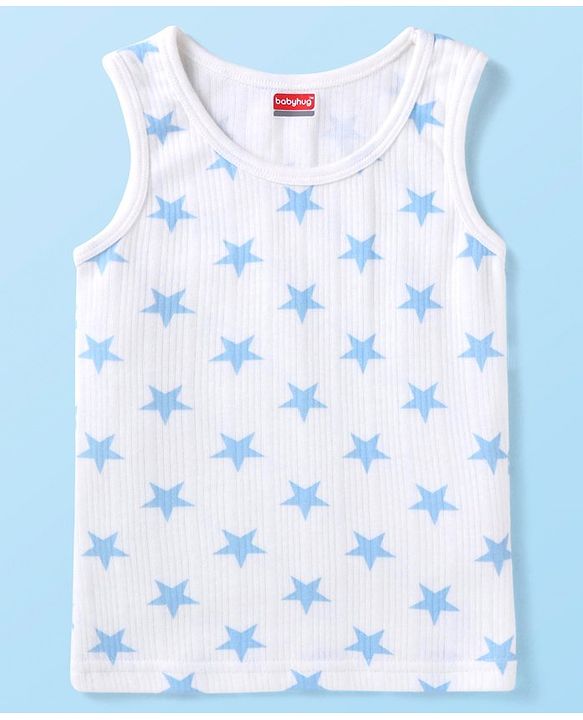 Babyhug Full Sleeves Vest Pullover & Bottom Thermal Wear Combo Star Print Pack Of 3 - White